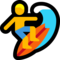 Man Surfing emoji on Microsoft